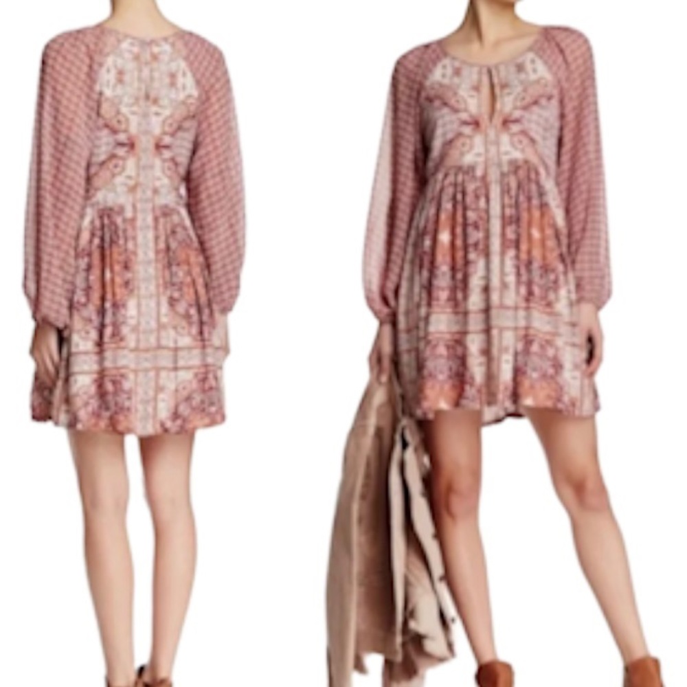 Free People Oksana  babydoll Mini Dress excellent preowned condition size 2